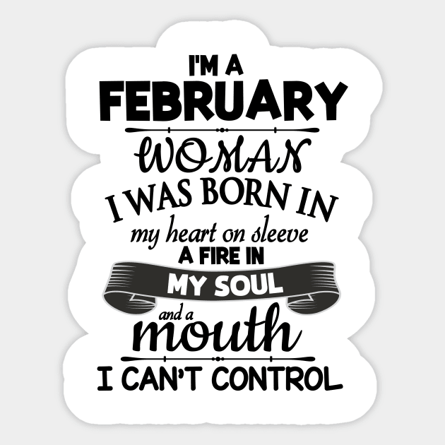 I'm A February Woman Happy Birthday To Me You Mommy Daughter Sticker by Cowan79